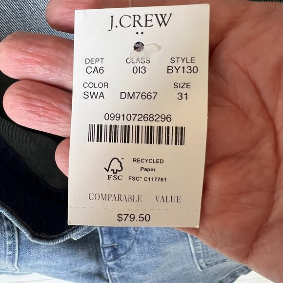 J Crew Factory Shorts Womens Size 31 Utility Denim Cotton Blend Summertime - Picture 10 of 14